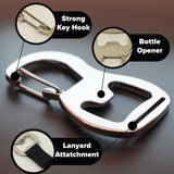 Bottle Opener Carabiner Keychain