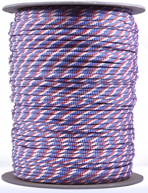 Red, White, and Blue Stripes 1000 Foot Spool