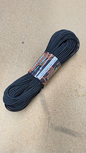 Black 550 Paracord - 340 Feet